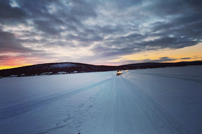 Day tour with snowmobile in Kiruna 10:30 am - Leaving Kiruna for Jukkasjarvi’s Winter Country