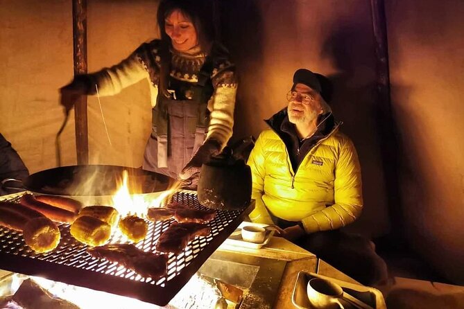 Enjoy the Aurora show on top of the mountain inc tipi dinner - Arctic clothing makes the cold easier to manage