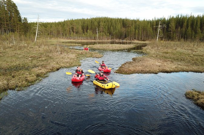 Family Packraft tour in Sälen - The lunch break and the wilderness meal