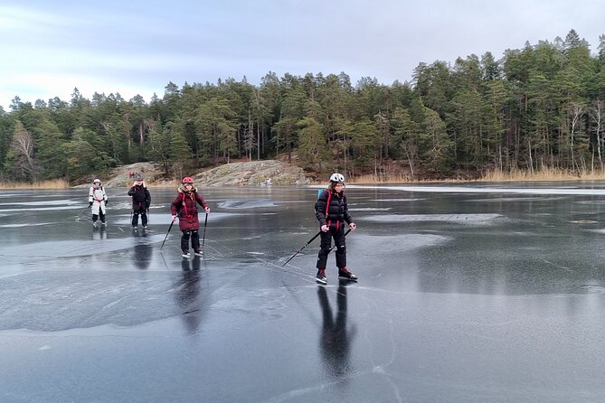 Nordic Ice Skating on a Frozen Lake in Stockholm - Why the eight-person limit matters