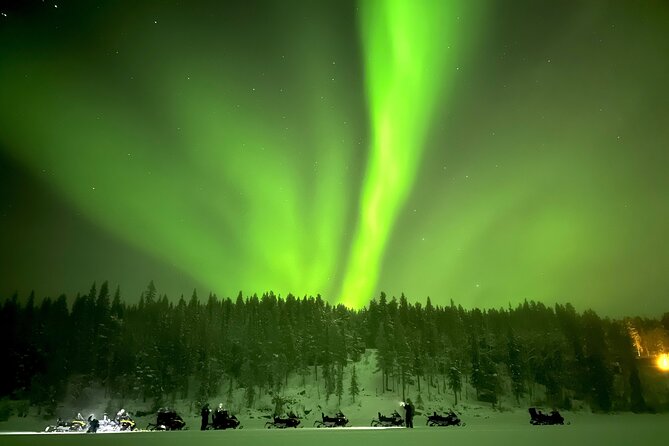 Northern Light snowmobile tour in Kiruna 7:30 pm - Jukkasjärvi church and a glimpse of local culture