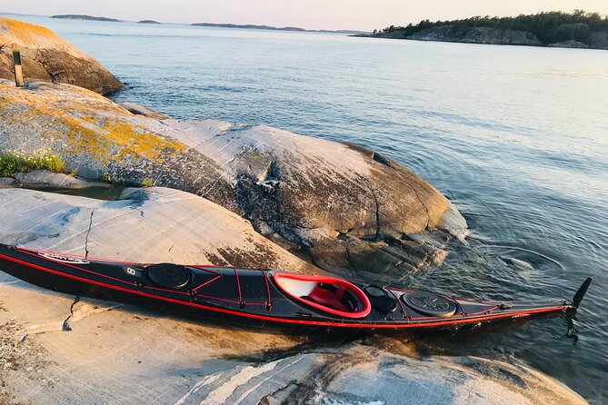 PRIVATE Sunset Kayaking in Stockholm Archipelago Nature Reserve - Paddling Through the Outer Archipelago