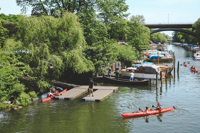 Self-Guided Kayak Adventure In Central Stockholm (One-man kayak) - Passing Stockholm City Hall by kayak