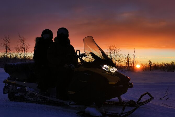 Snowmobile Safari to Lapland viewpoint - Reaching the Lapland viewpoint above the tree line