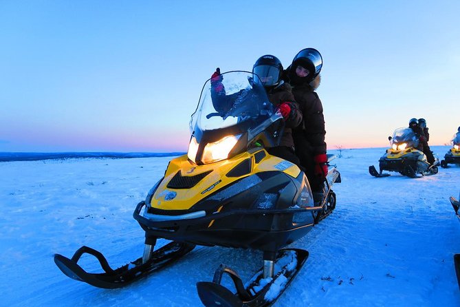 Snowmobile Safari to Lapland viewpoint - Two-course lunch by the fire at the lodge