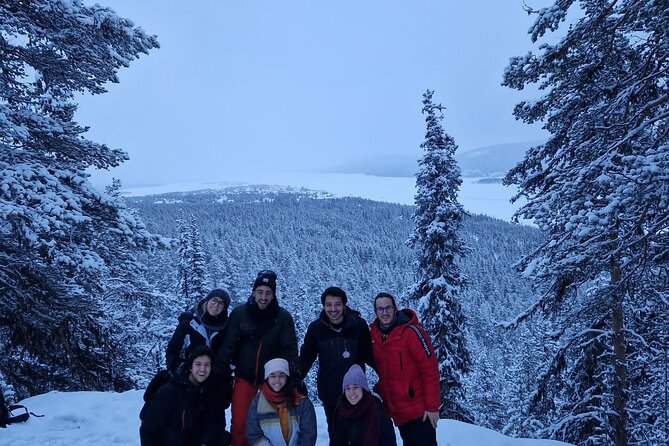 Snowshoe up a Mountain - Meeting Anders and riding to the trail