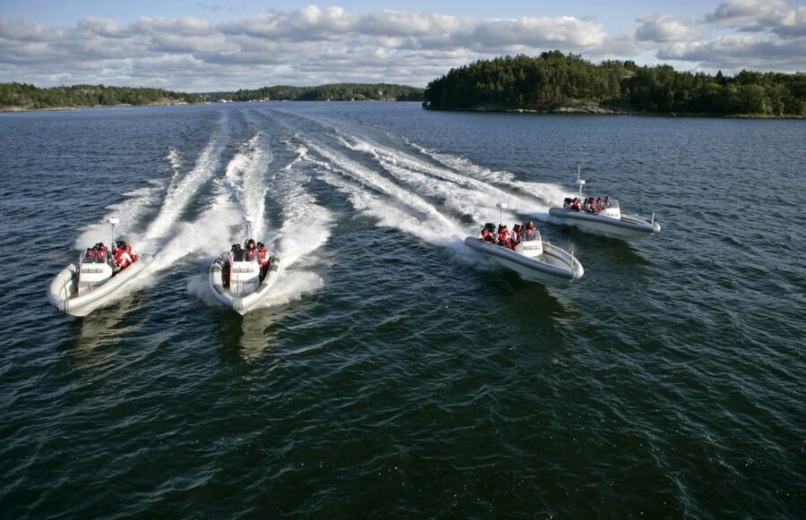 Stockholm Archipelago RIB Speed Boat Tour with Swedish Fika - Leaving Stockholm beside the Nationalmuseum