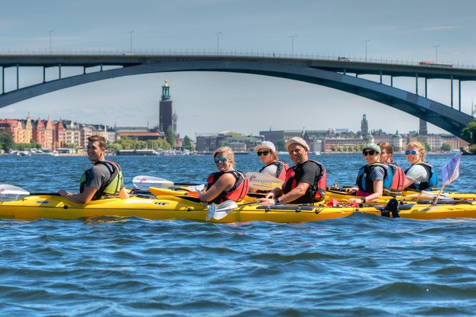 Stockholm City Kayak Tour - Around Långholmen by wooden boats