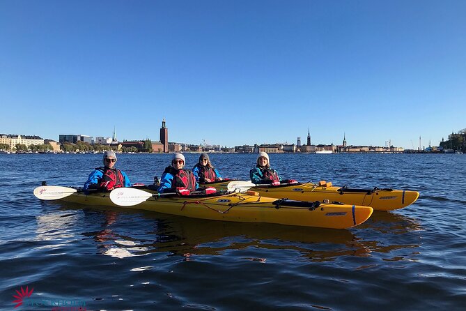 Stockholm City Kayak Tour - City Hall from a seat in the kayak