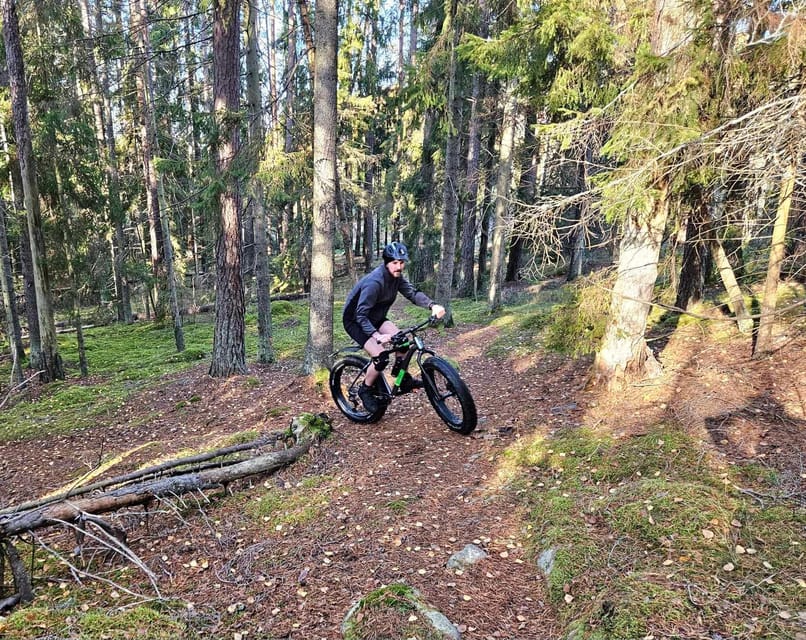 Stockholm: Fat Bike Forest Adventure with Lunch and Sauna - Sauna, shower, and a hot meal beside the lake