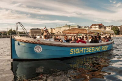Guided City Sightseeing Open Electric Boat Tour